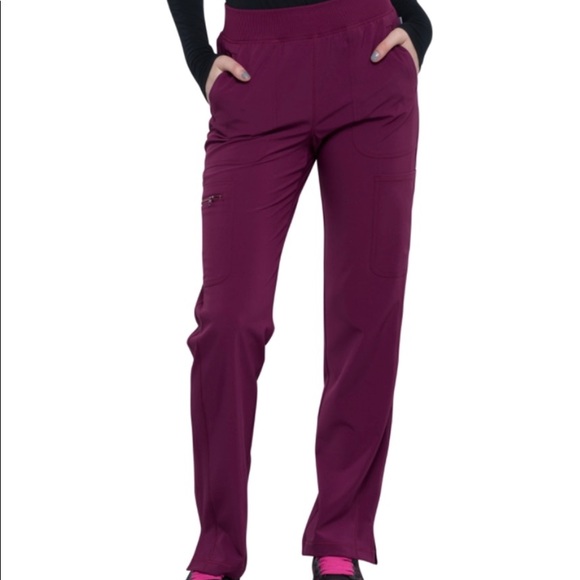 Infinity By Cherokee Elastic Waist Cargo Scrub Pants - Picture 2 of 10